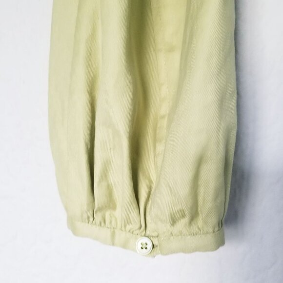 Babaton Aritzia Hadwyn Sweetheart Cropped Smocked Blouse Top Pistachio Green XS - Picture 9 of 14